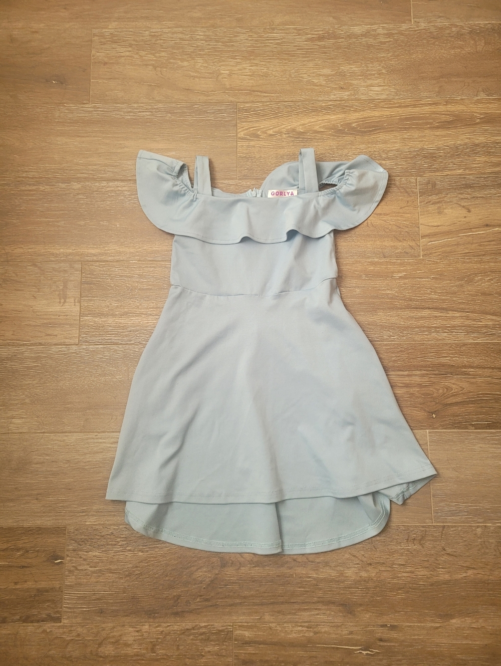 Girls' Gorlya Off-Shoulder Dress w/ Strapd, Size 6Y